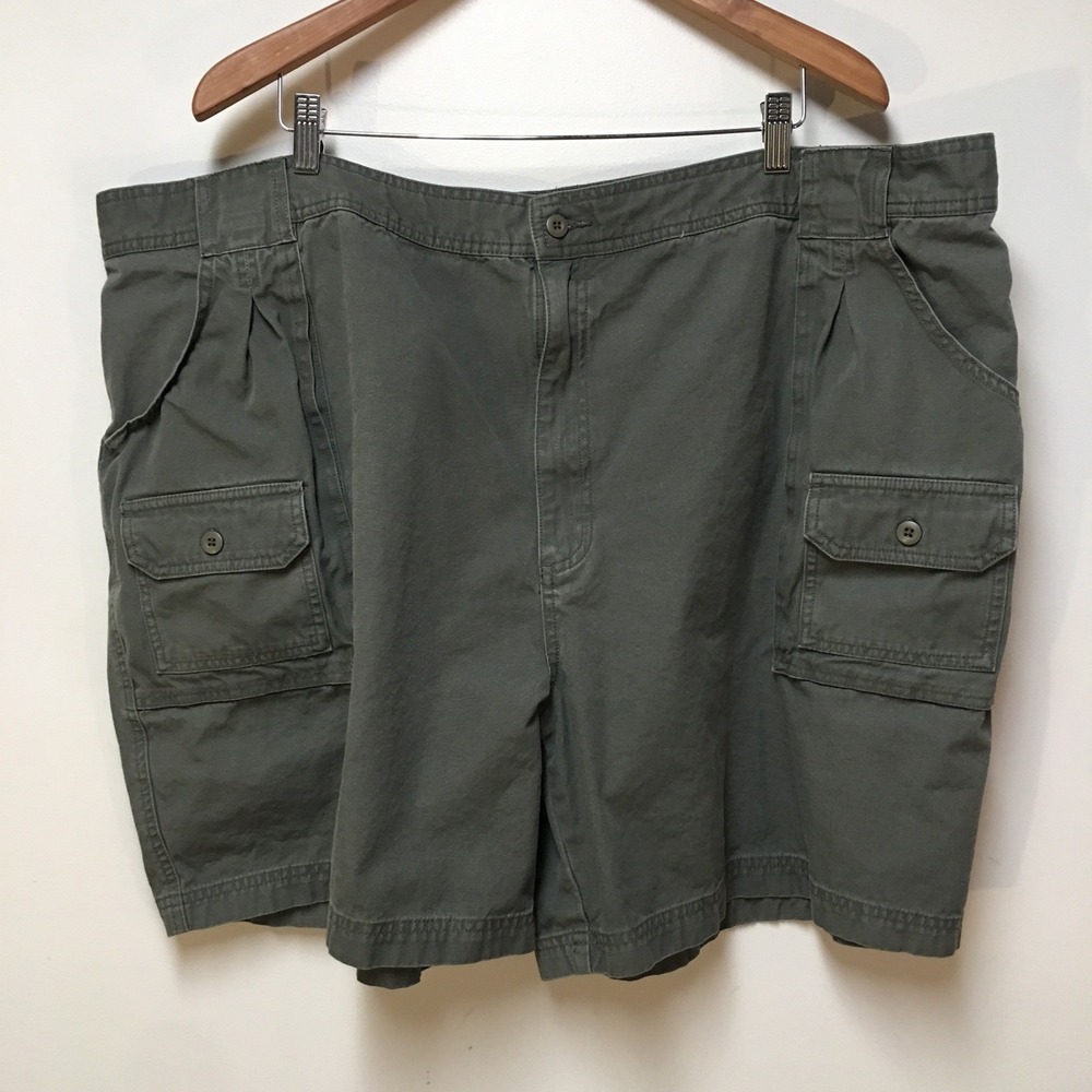 Cabela's 7-Pocket Hiker Cargo Shorts Men 50 Gray Cotton Utility Gorpcore Outdoor